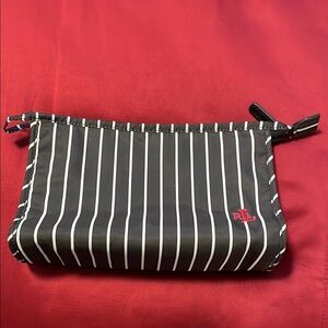 Ralph Lauren Striped Black and White Cosmetic Bag